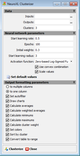 NeuroXL Clusterizer 4.0.6.0 software screenshot
