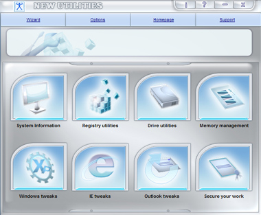 New Utilities 3.1 software screenshot