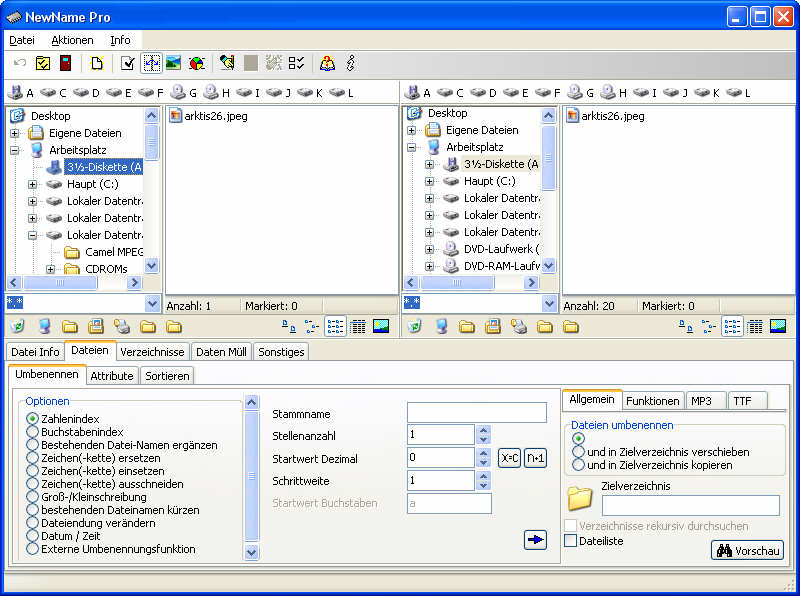 NewName Pro 2.06 software screenshot