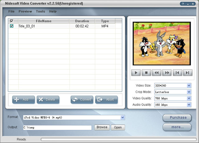 Nidesoft Video Converter 2.6.18 software screenshot