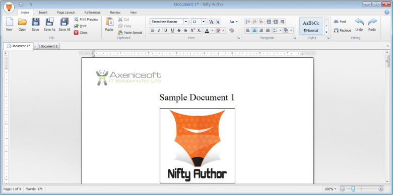 Nifty Author 1.3.0 software screenshot
