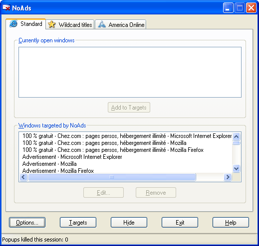 NoAds 2006.07.09 software screenshot