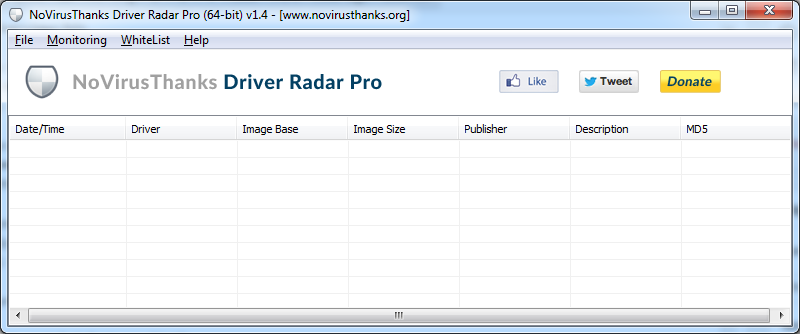 NoVirusThanks Driver Radar Pro 1.7.1.0 software screenshot