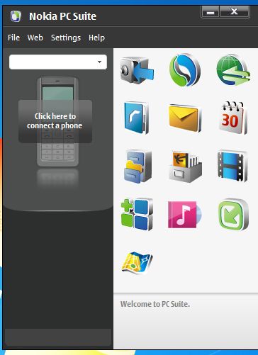 Nokia PC Suite 7.1.180.94 software screenshot