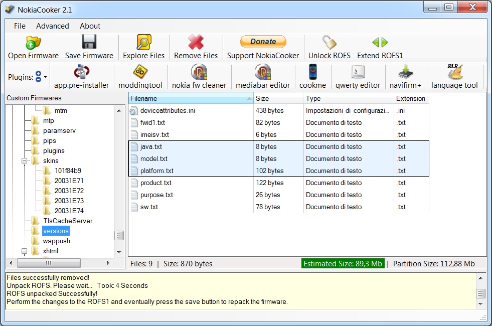 NokiaCooker 3.1 software screenshot