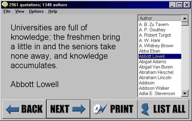 Notable Quotables 1.01 software screenshot