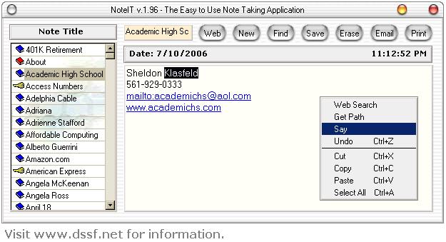 NoteIt 0.3.1 software screenshot