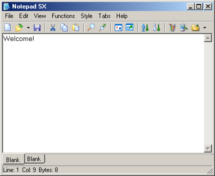 NotePad SX 1.2 software screenshot