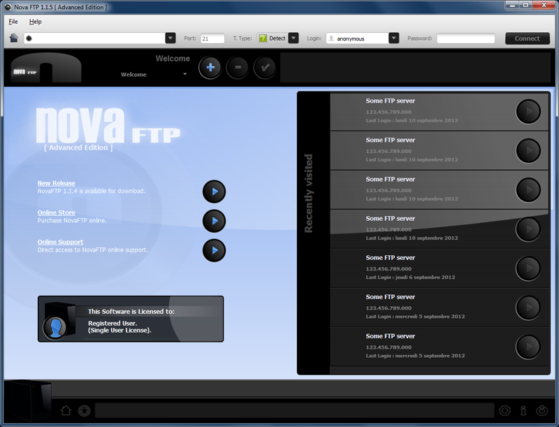 Nova FTP Advanced Edition 1.1.6 software screenshot