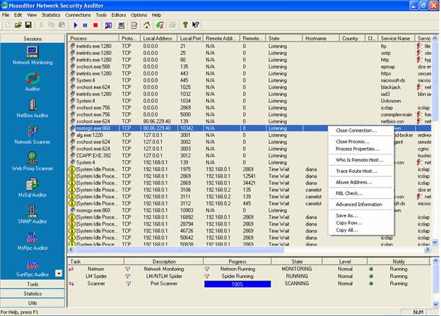Nsauditor Network Security Auditor 3.0.20.0 software screenshot