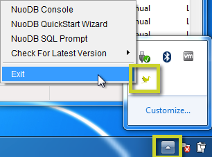 NuoDB 2.4.1.2 software screenshot