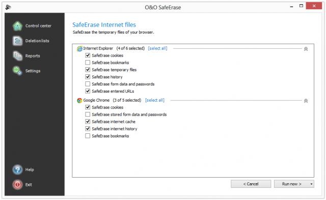O&O SafeErase Professional 11.0.143 software screenshot