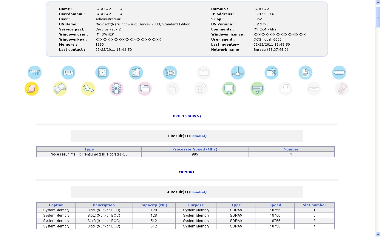 OCS Inventory NG Server 2.1 RC software screenshot