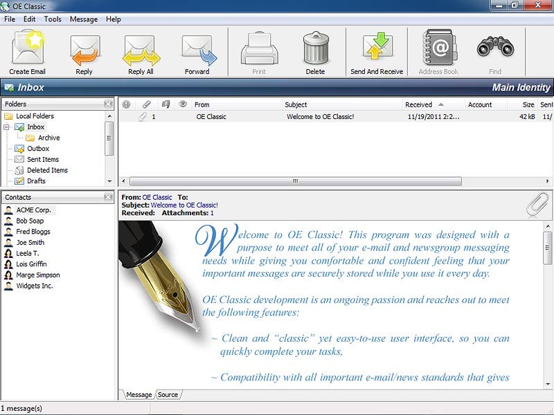 OE Classic 2.51 software screenshot