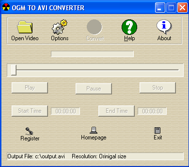 OGM to AVI Converter 3.0.2.8 software screenshot