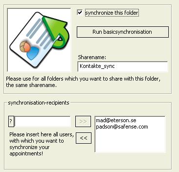 OLContactSync 1.31 software screenshot