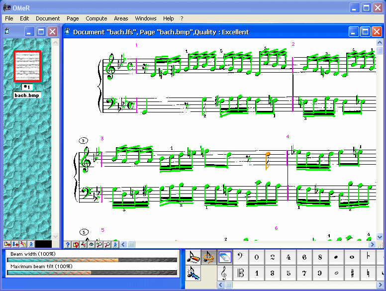 OMeR 2.2 software screenshot