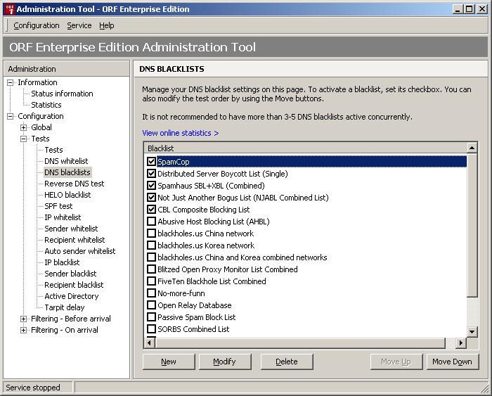 ORF Enterprise Edition 4.4 software screenshot