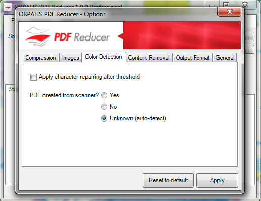 ORPALIS PDF Reducer Free 3.0.16 software screenshot