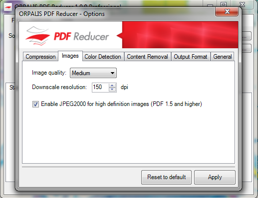ORPALIS PDF Reducer Professional 3.0.16 software screenshot