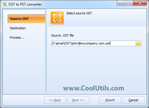 OST to PST Converter 2.1.0.34 software screenshot