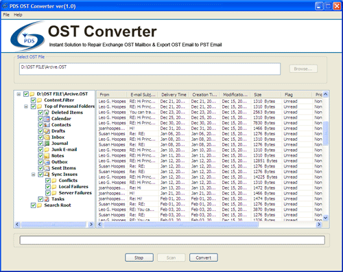 OST to PST Recovery Software 1.0 software screenshot