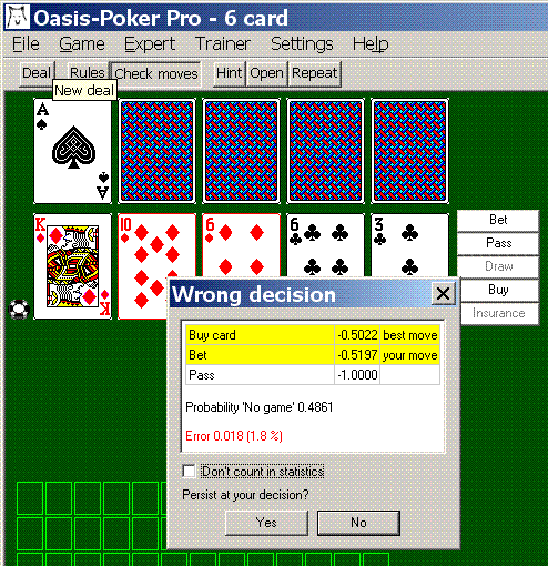 Oasis-Poker Pro 1.95 software screenshot
