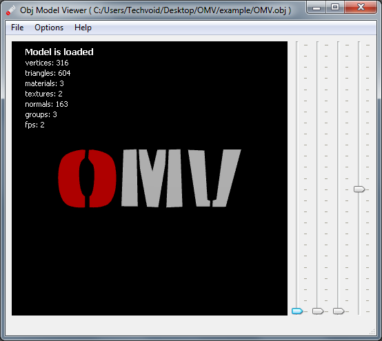 Obj Model Viewer 1.4.2 software screenshot