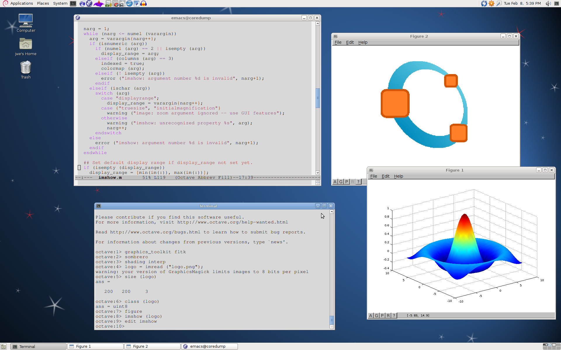 Octave 4.0.3 software screenshot