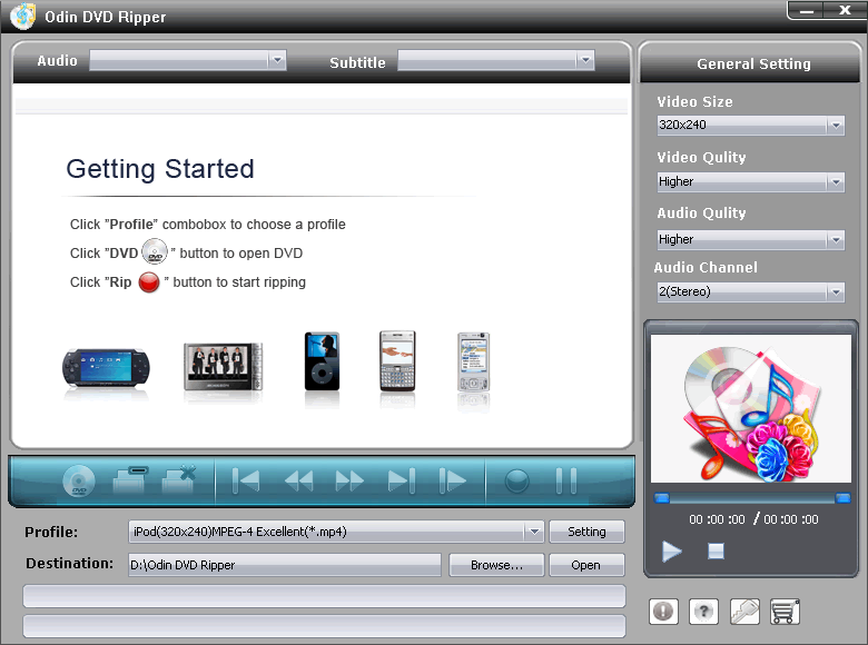 Odin DVD Ripper 6.5.4 software screenshot