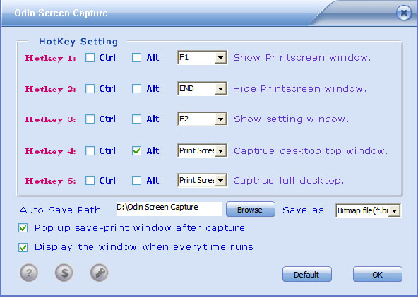 Odin Screen Capture 6.5.1 software screenshot