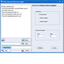 Office Password Recovery Magic 6.1.1.286 software screenshot