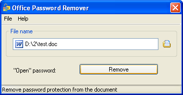 Office Password Remover 2.0 software screenshot
