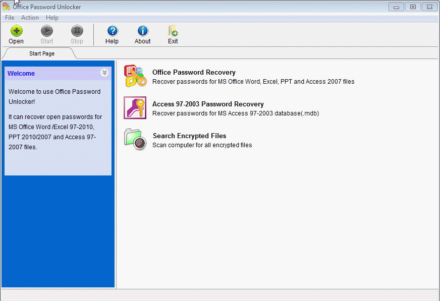 Office Password Unlocker 5.0 software screenshot