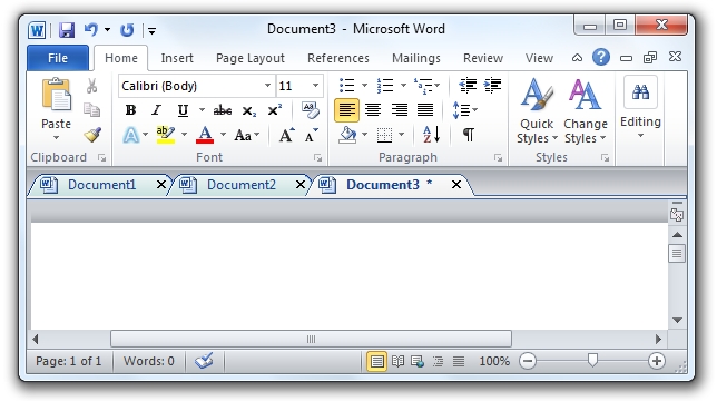 Office Tab Free Edition 9.60 software screenshot