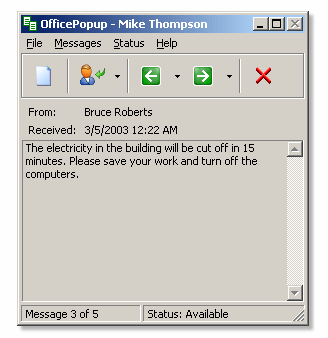 OfficePopup 2.30 software screenshot