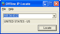 Offline IP-Locate 1.1.0.10 software screenshot