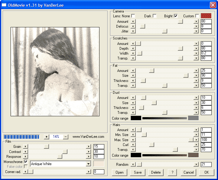 OldMovie 1.31 software screenshot