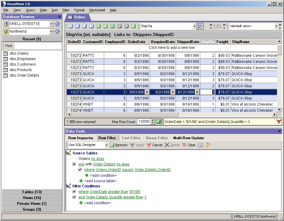 OmniView 2.3 software screenshot