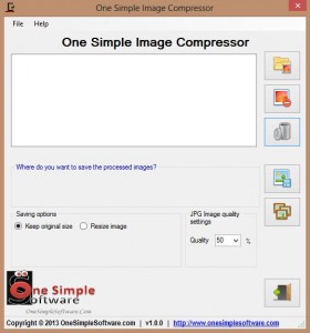 One Simple Image Compressor 1.0.0.0 software screenshot