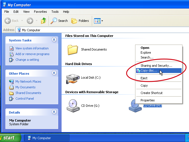 One-click CD/DVD Copy 1.12 software screenshot