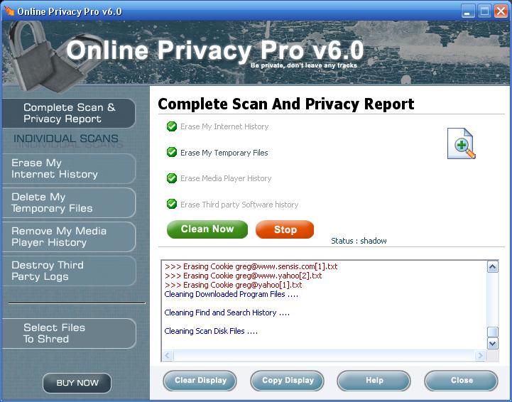 !$ -  Online Privacy Pro 3.0.0 software screenshot