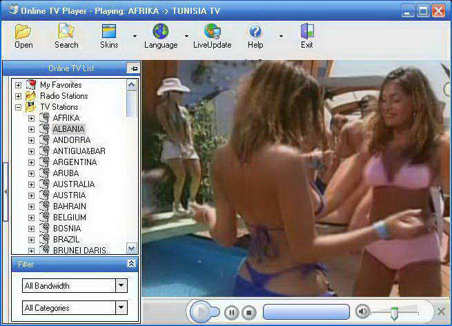 Online TV Player 4.98 software screenshot