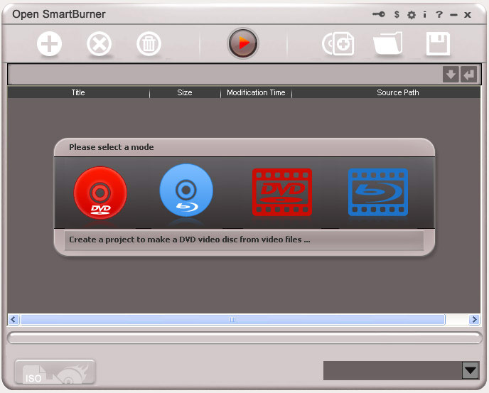 Open SmartBurner 1.50.204 software screenshot
