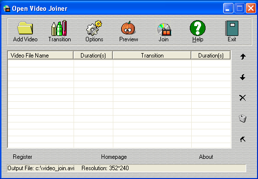 Open Video Joiner 3.0.5.1 software screenshot