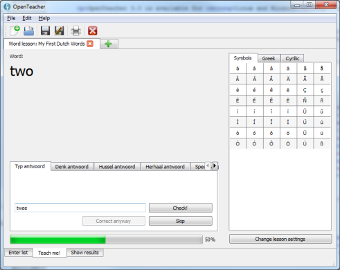 OpenTeacher 3.2 software screenshot
