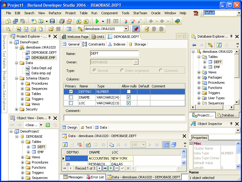 OraDeveloper Tools for Delphi 2.55 software screenshot
