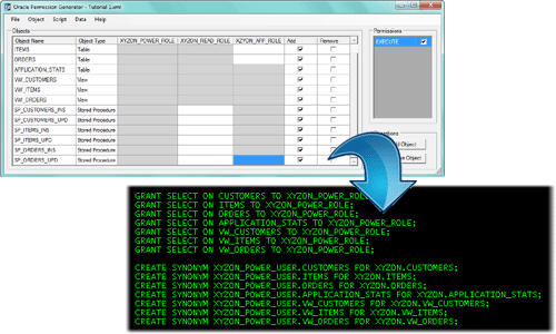 Oracle Permission Generator 1.2.4.0 software screenshot