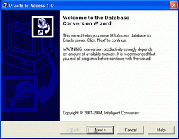 Oracle-to-Access 2.5 software screenshot