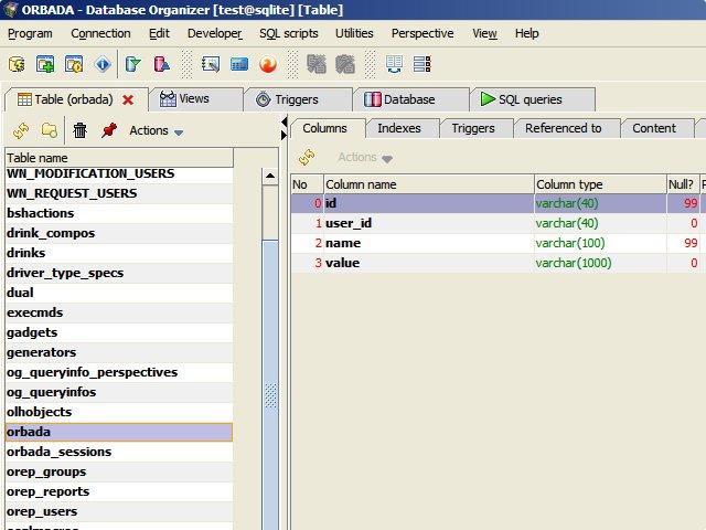 ORBADA ﻿1.2.5.395 software screenshot